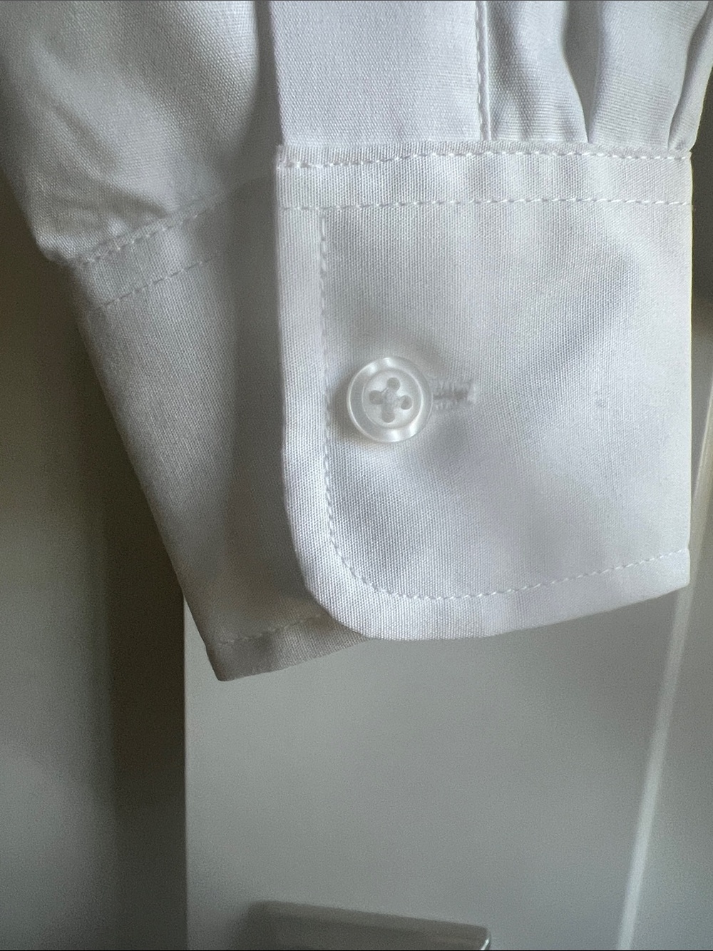 KMJ White Ruffle-Trim Button-Up Blouse - Picture 4 of 6